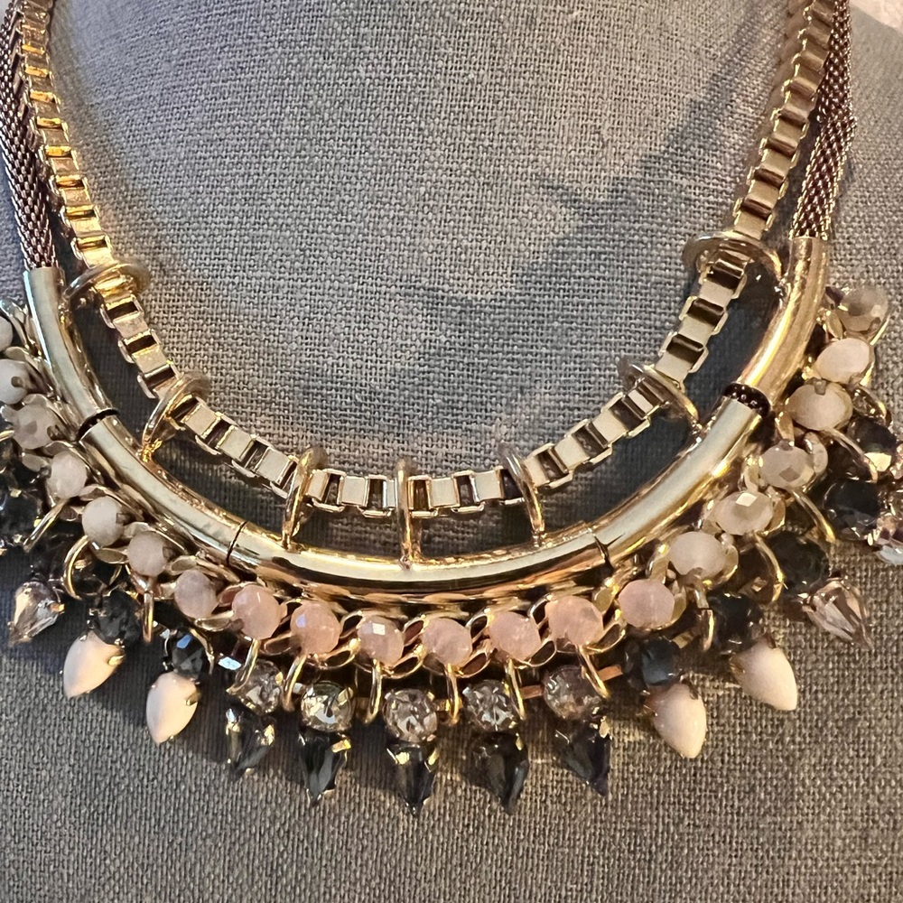 Express Woman’s Statement Goldtone Opalite Rhines… - image 2